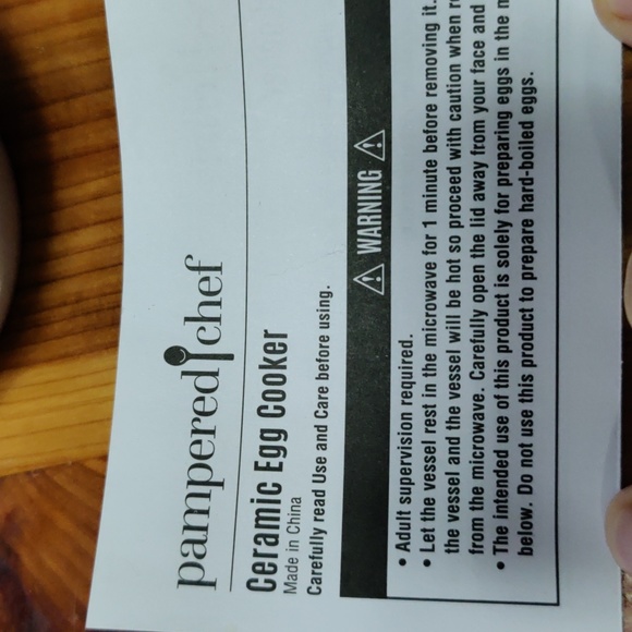 Pampered Chef Ceramic Egg Cooker for Microwave NWB - Picture 4 of 4
